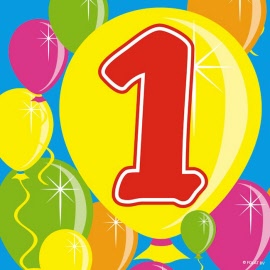 Servet Balloons 1 jaar: 04601